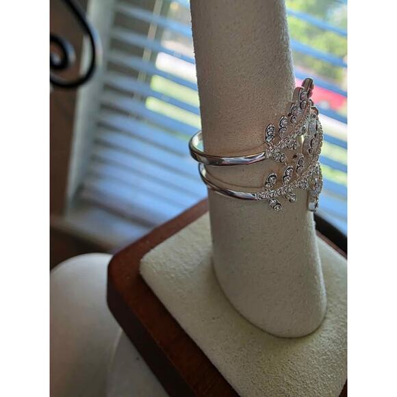 New Charter Club Leaf Silver-Plated Cluster Ring, Size 7. - Picture 4 of 5